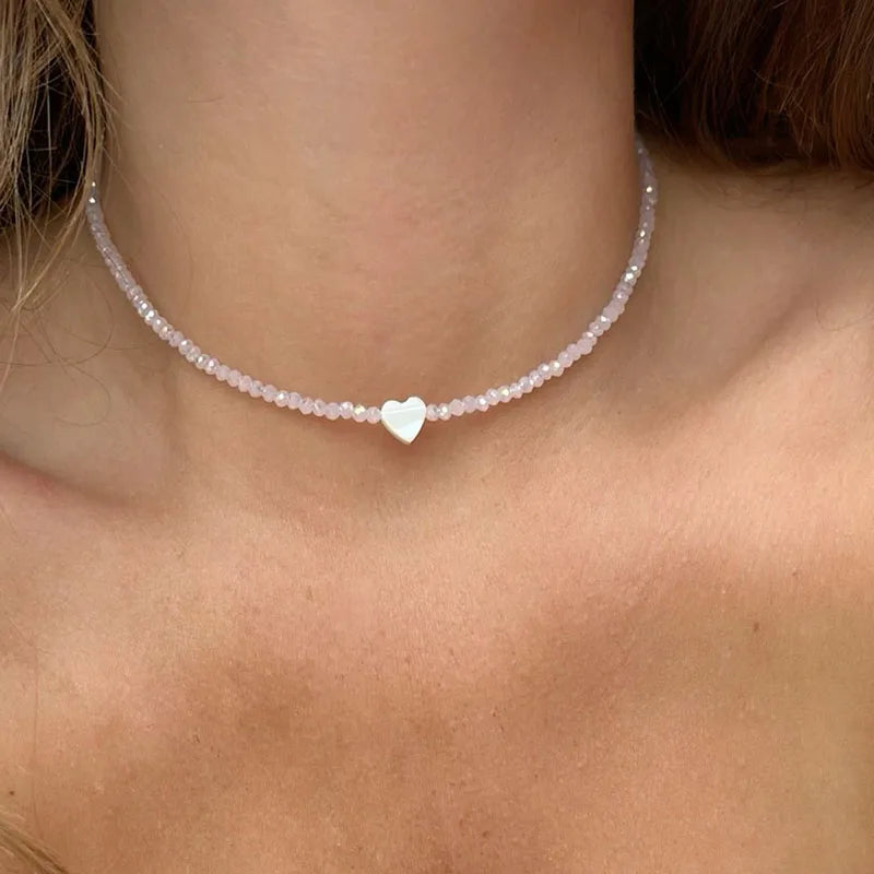 Crystal Tassel & Pearl Necklace