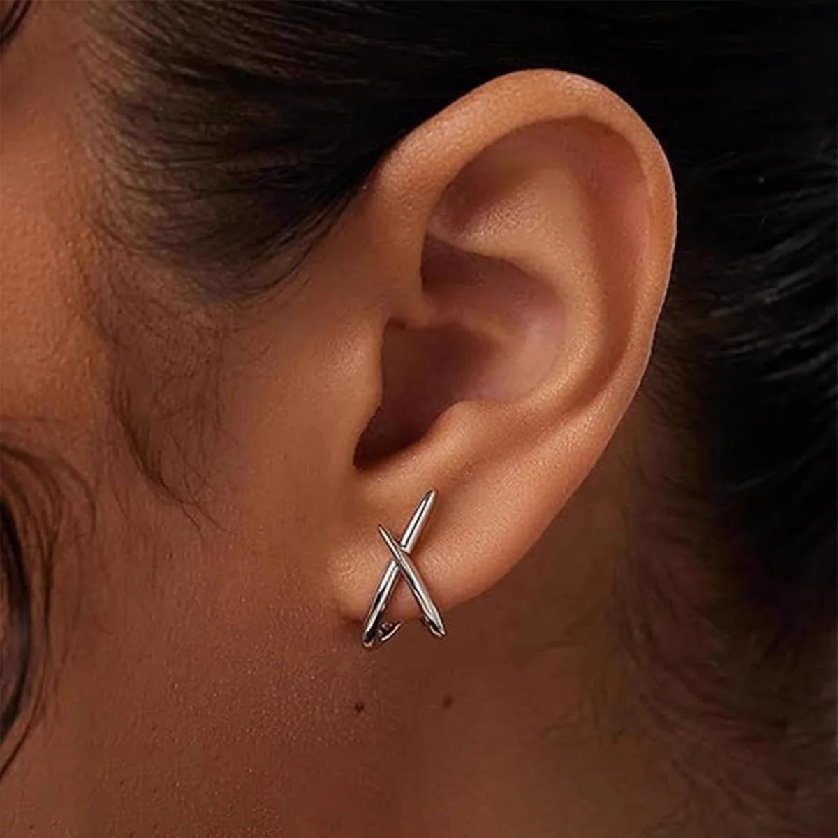 Rhinestone Cross Earrings