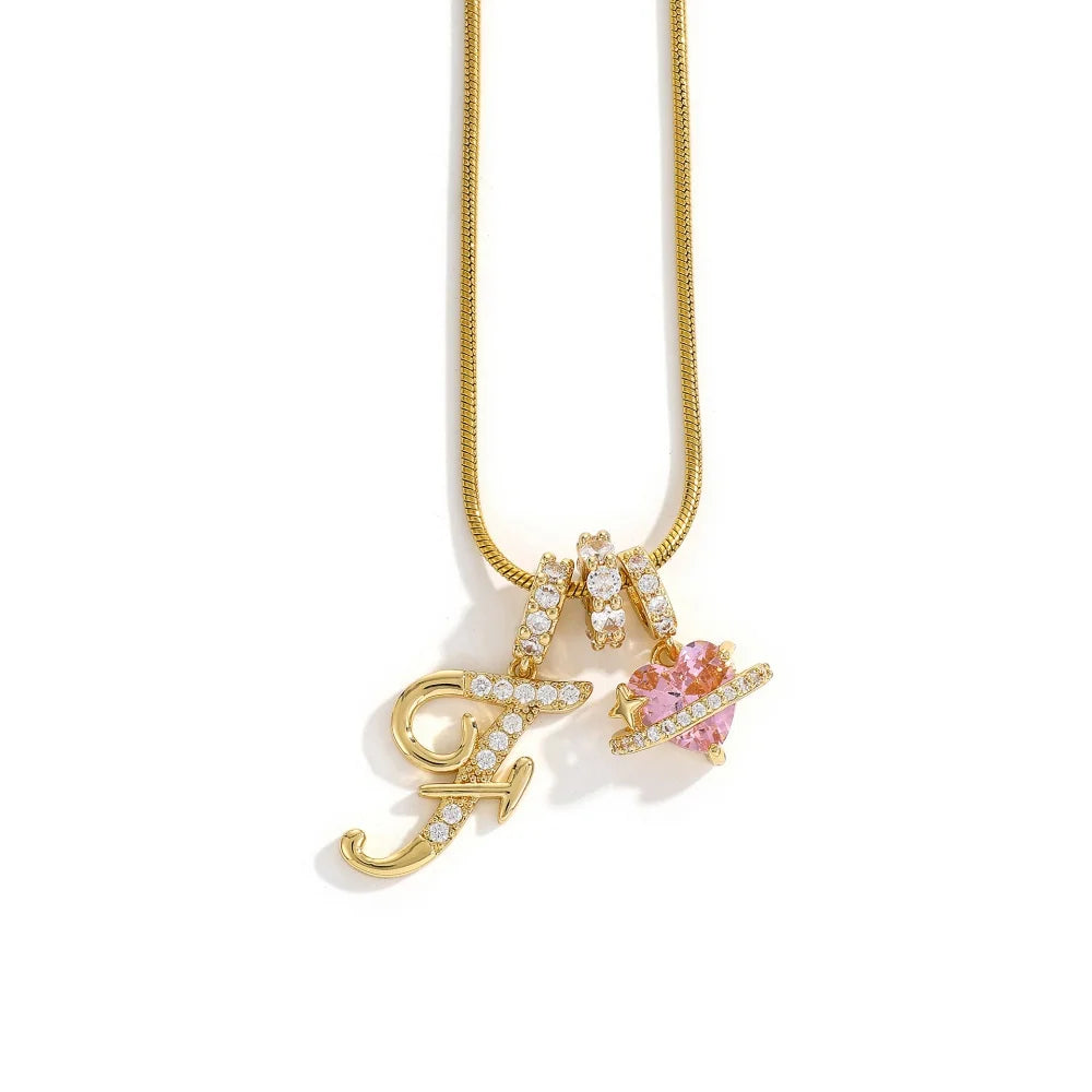 Initial Flower Necklace