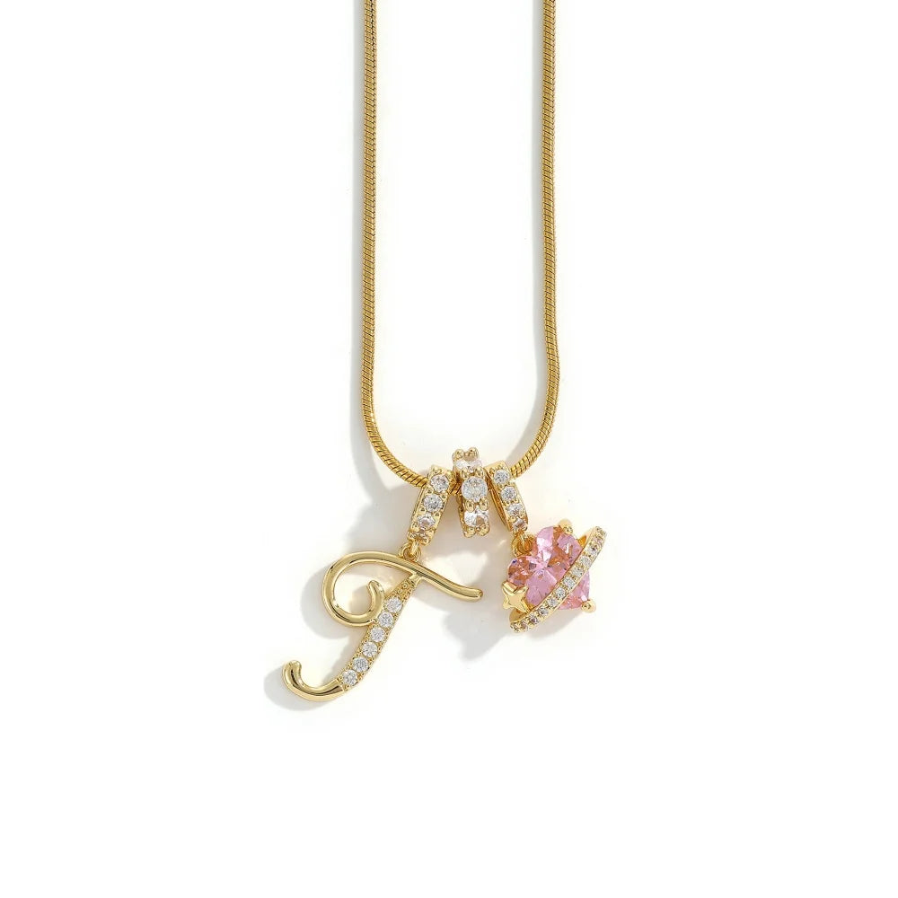 Initial Flower Necklace