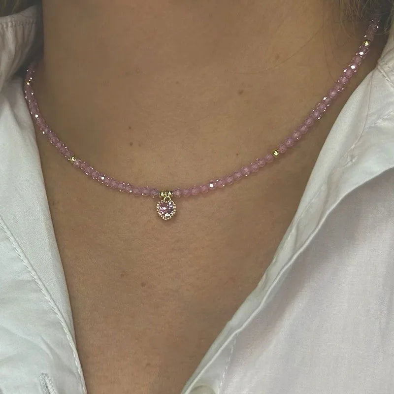 Crystal Tassel & Pearl Necklace