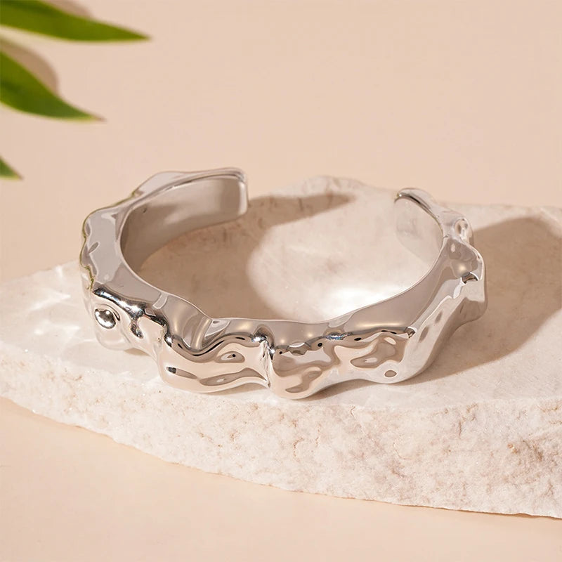 Irregular Rock Cuff Bracelet