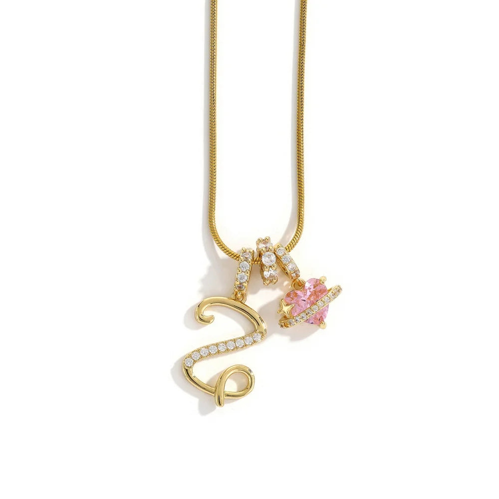 Initial Flower Necklace
