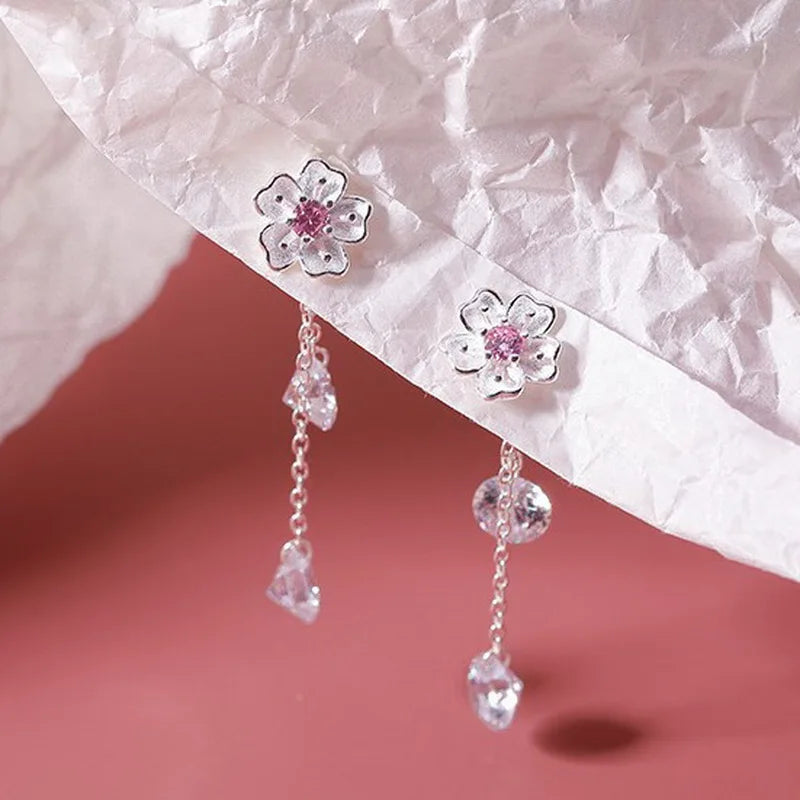 Crystal Flower Earrings