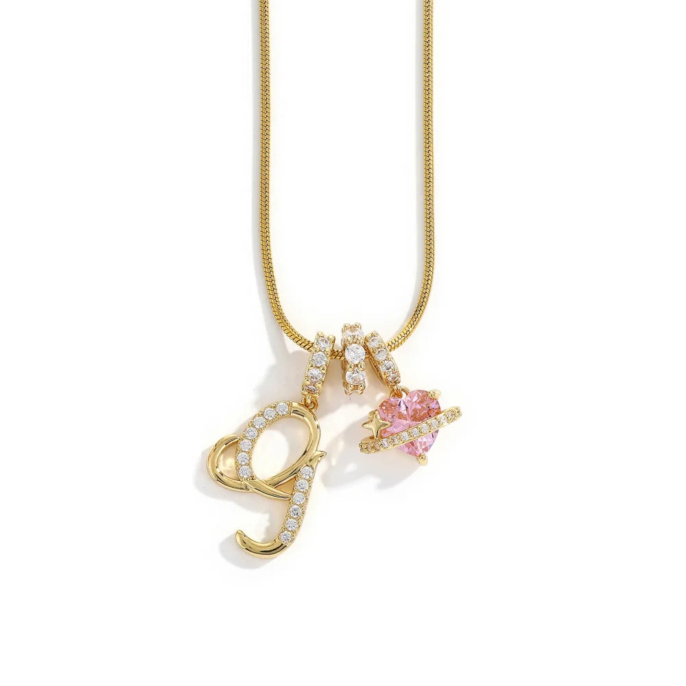 Initial Flower Necklace