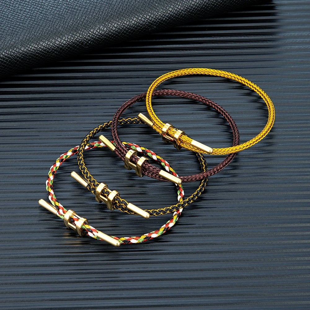 Bracelet Duo Cordon Arc-en-Ciel
