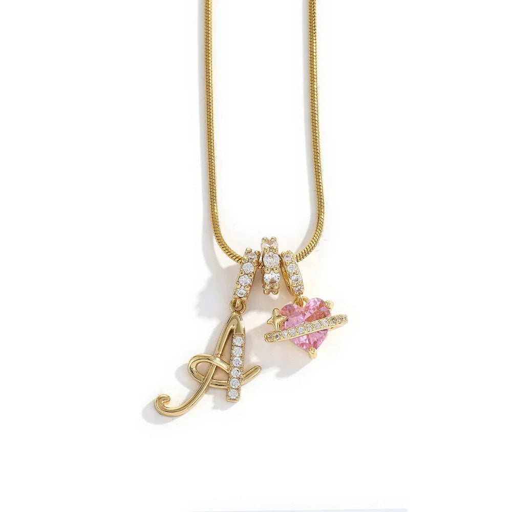 Initial Flower Necklace