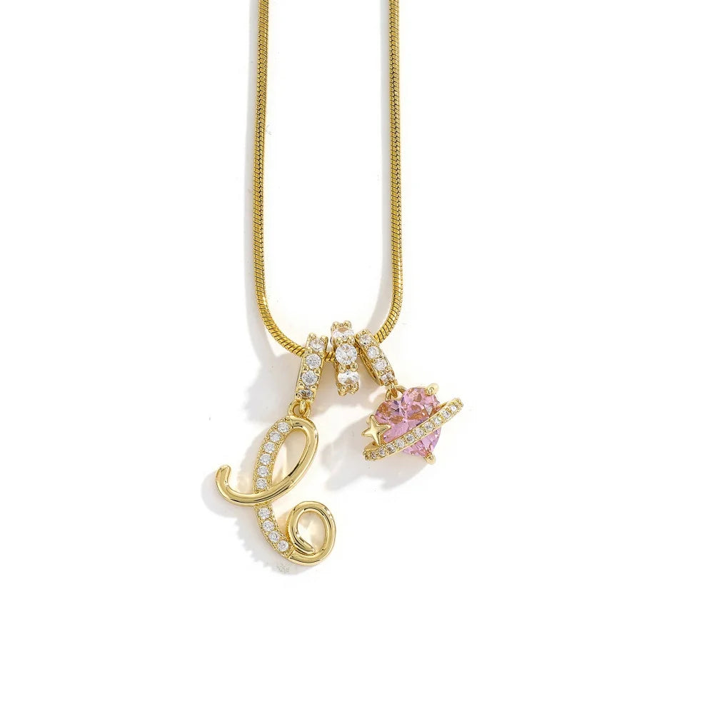 Initial Flower Necklace