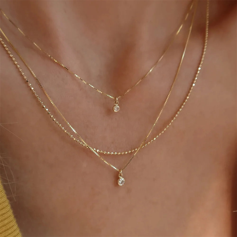 Vintage Gold Geometric Necklace