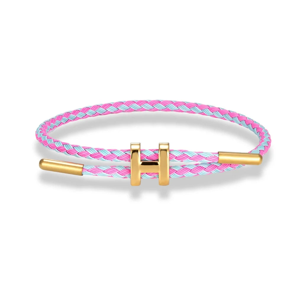 Bracelet Duo Cordon Arc-en-Ciel