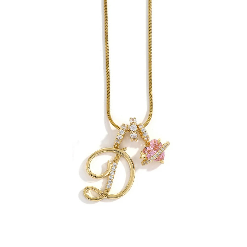 Initial Flower Necklace