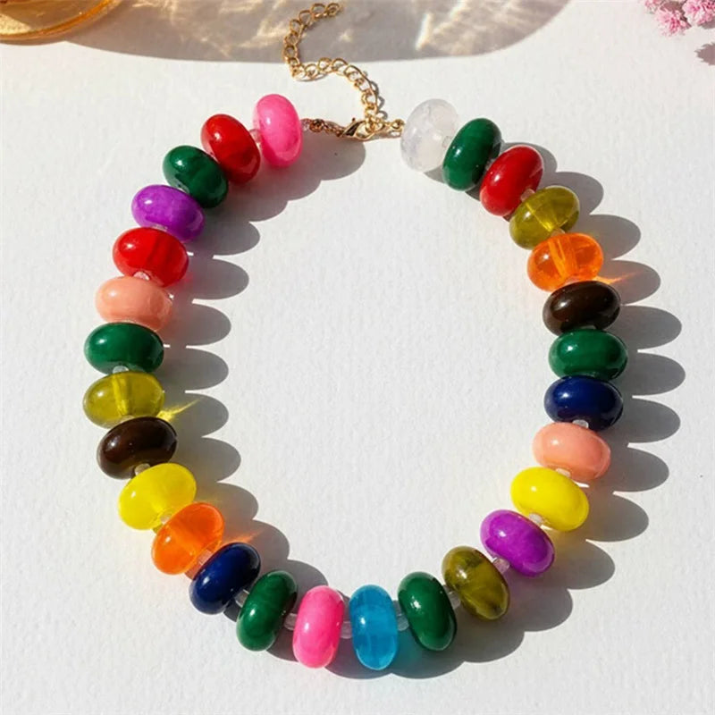 Dopamine Colorful Pearl Necklace
