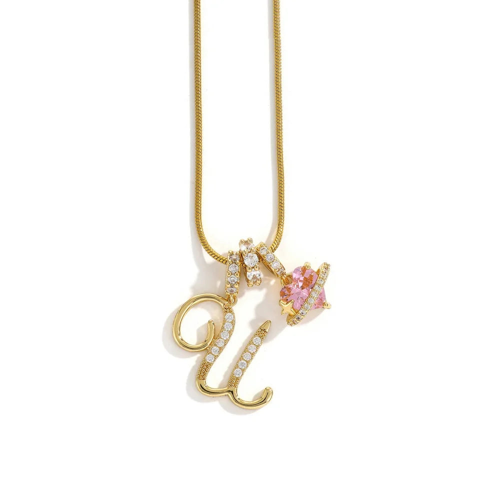 Initial Flower Necklace
