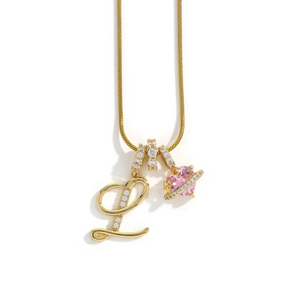 Initial Flower Necklace