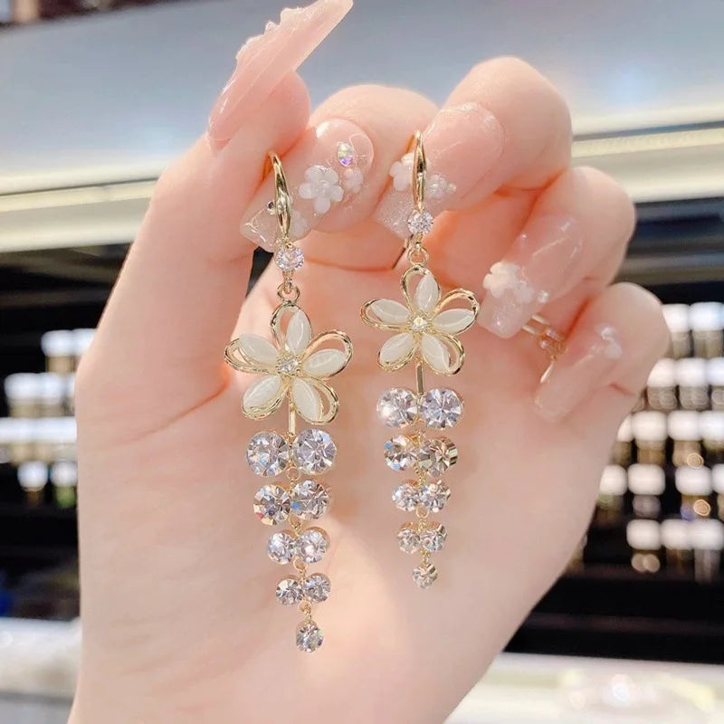 Crystal Flower Earrings