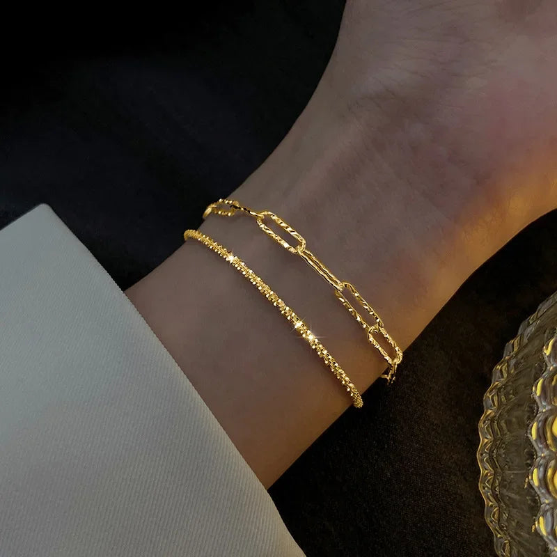 Set of 6 Twisted Chain Bracelets