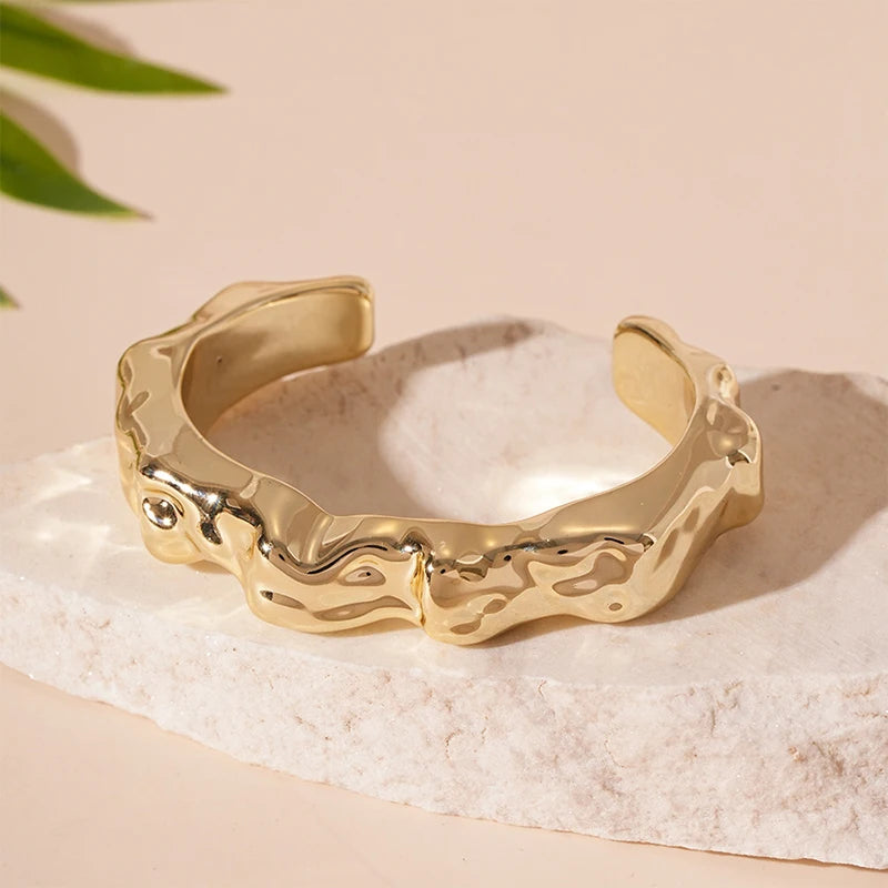 Irregular Rock Cuff Bracelet