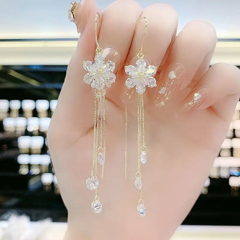 Crystal Flower Earrings