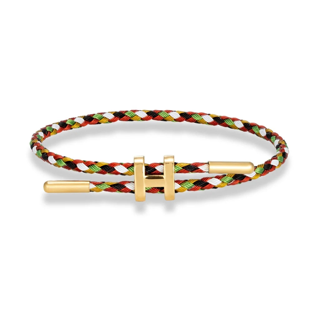 Bracelet Duo Cordon Arc-en-Ciel