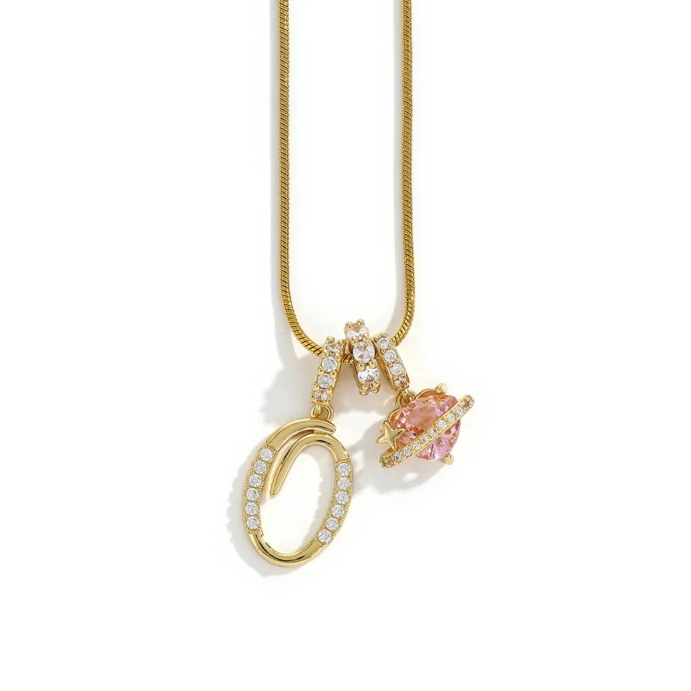Initial Flower Necklace