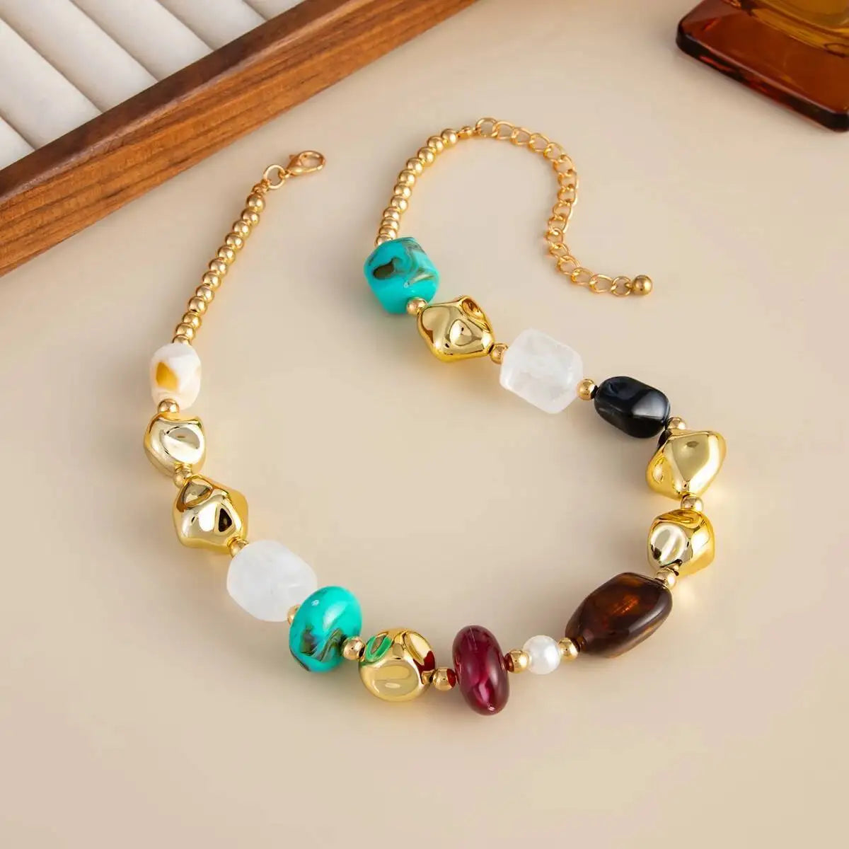 Boho Colorful Beaded Choker