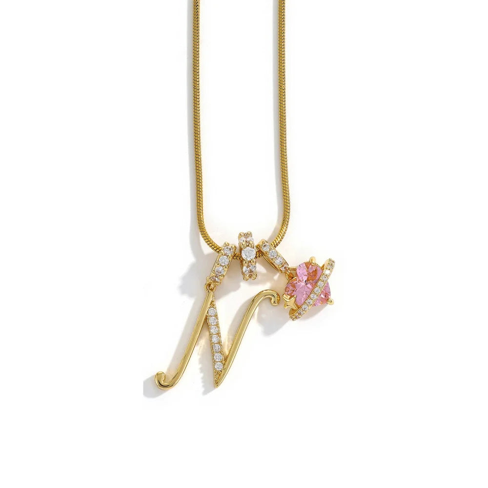 Initial Flower Necklace