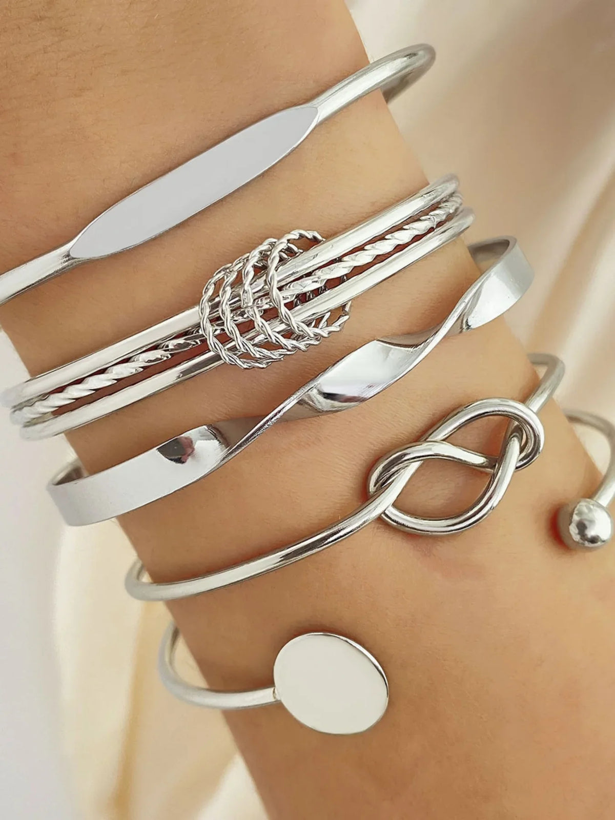 Set of 5 Shimmering Multi-Strand Bracelets