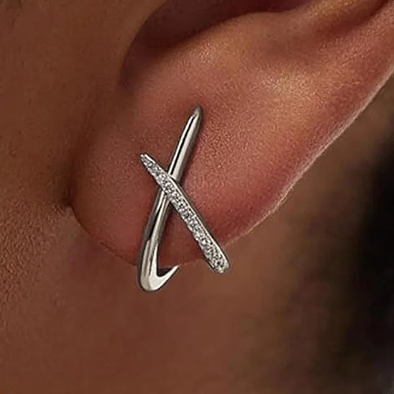Rhinestone Cross Earrings