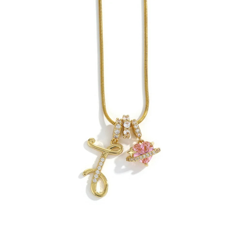 Initial Flower Necklace