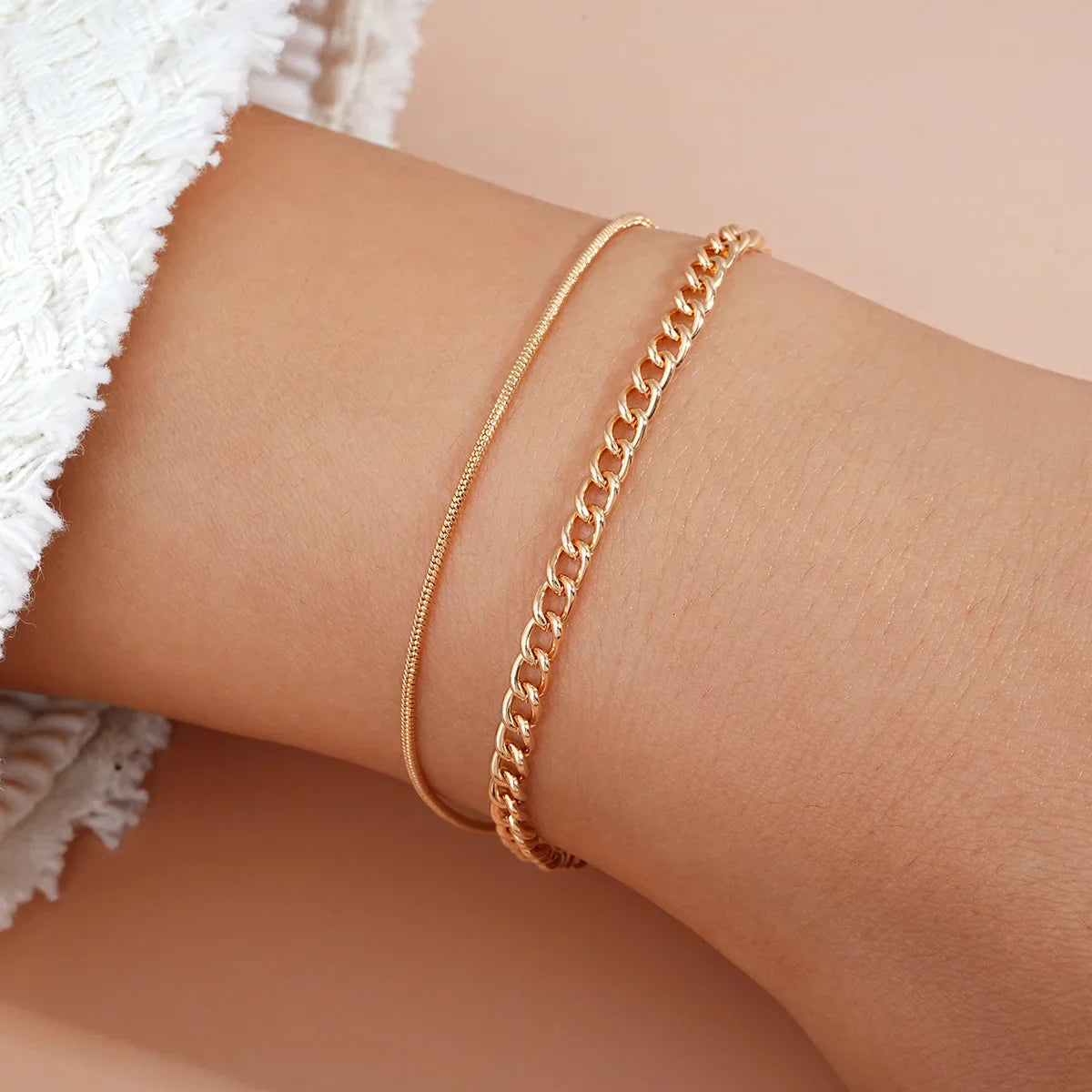 Set of 6 Twisted Chain Bracelets