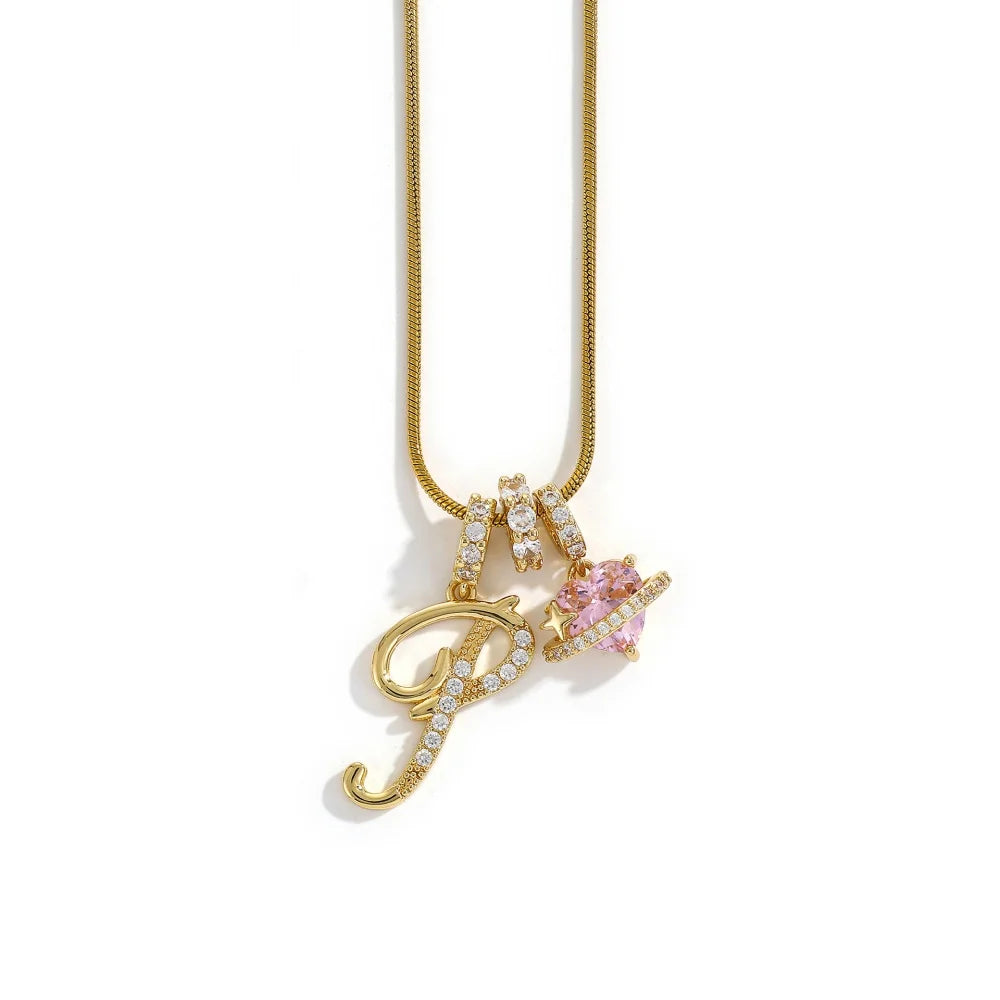 Initial Flower Necklace